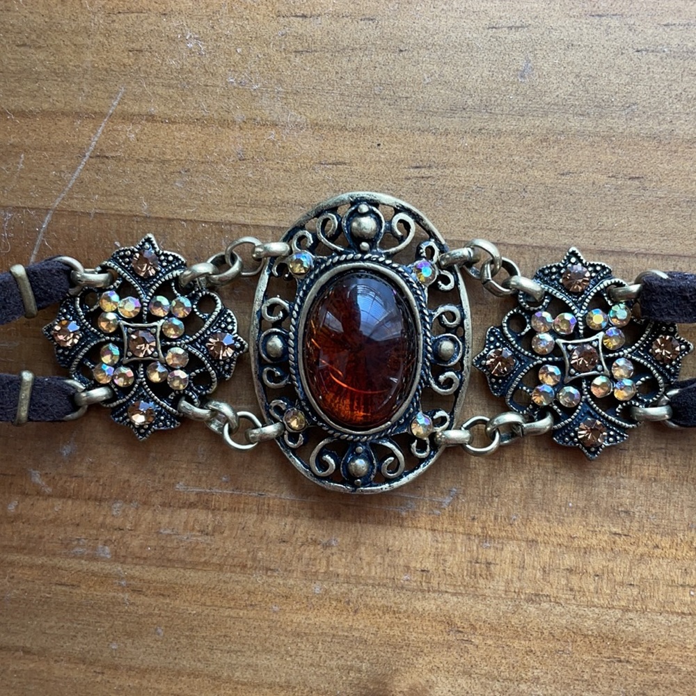 Beautiful Brown Tones Jeweled Bracelet